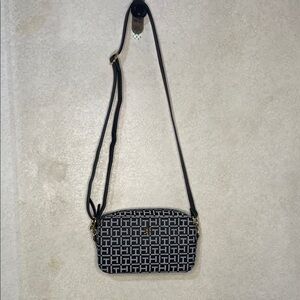 Tommy Hilfiger Black and White Crossbody Bag